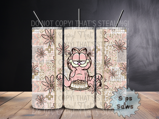 20oz Lasagne Cat Sublimation Tumbler