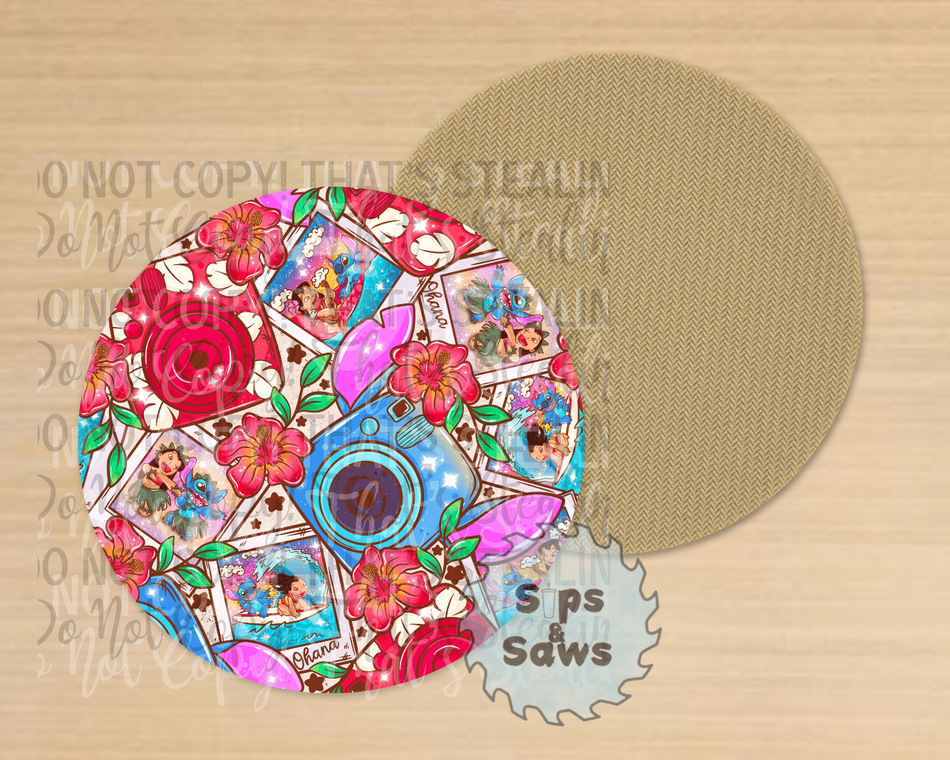 Polaroid Blue Alien Sublimation Coaster