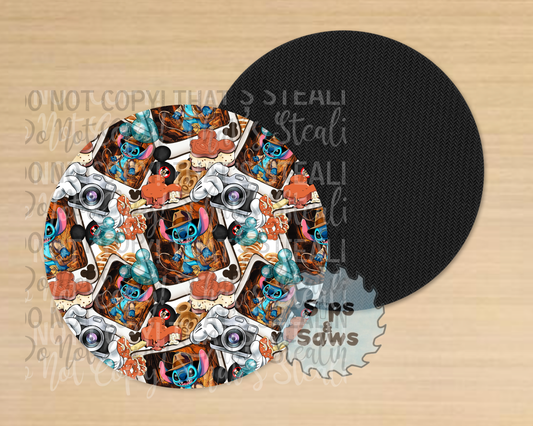 Blue Alien Sublimation Coaster