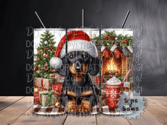 20oz Christmas Dachshund Tumbler