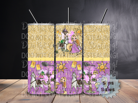 20oz Tangled Sublimation Tumbler