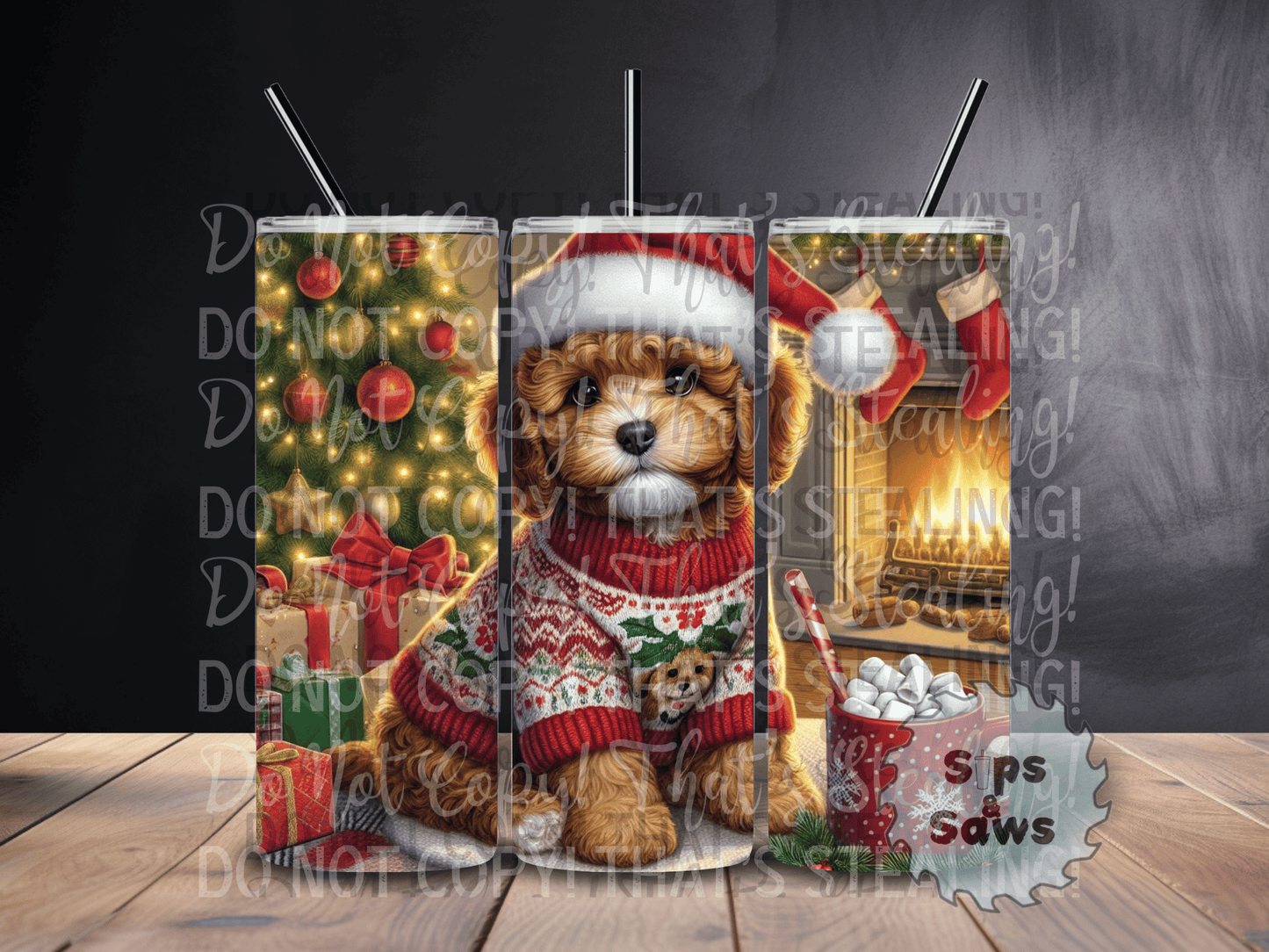 20oz Christmas Cavoodle Tumbler