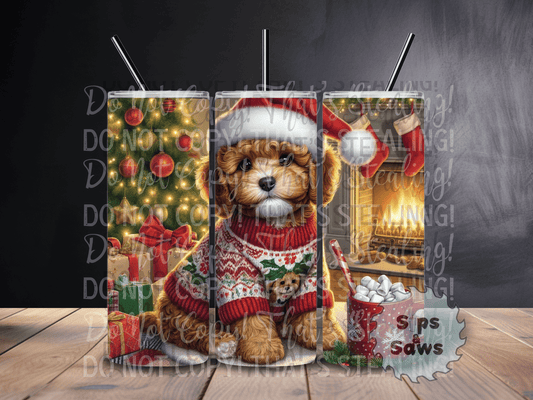 20oz Christmas Cavoodle Tumbler