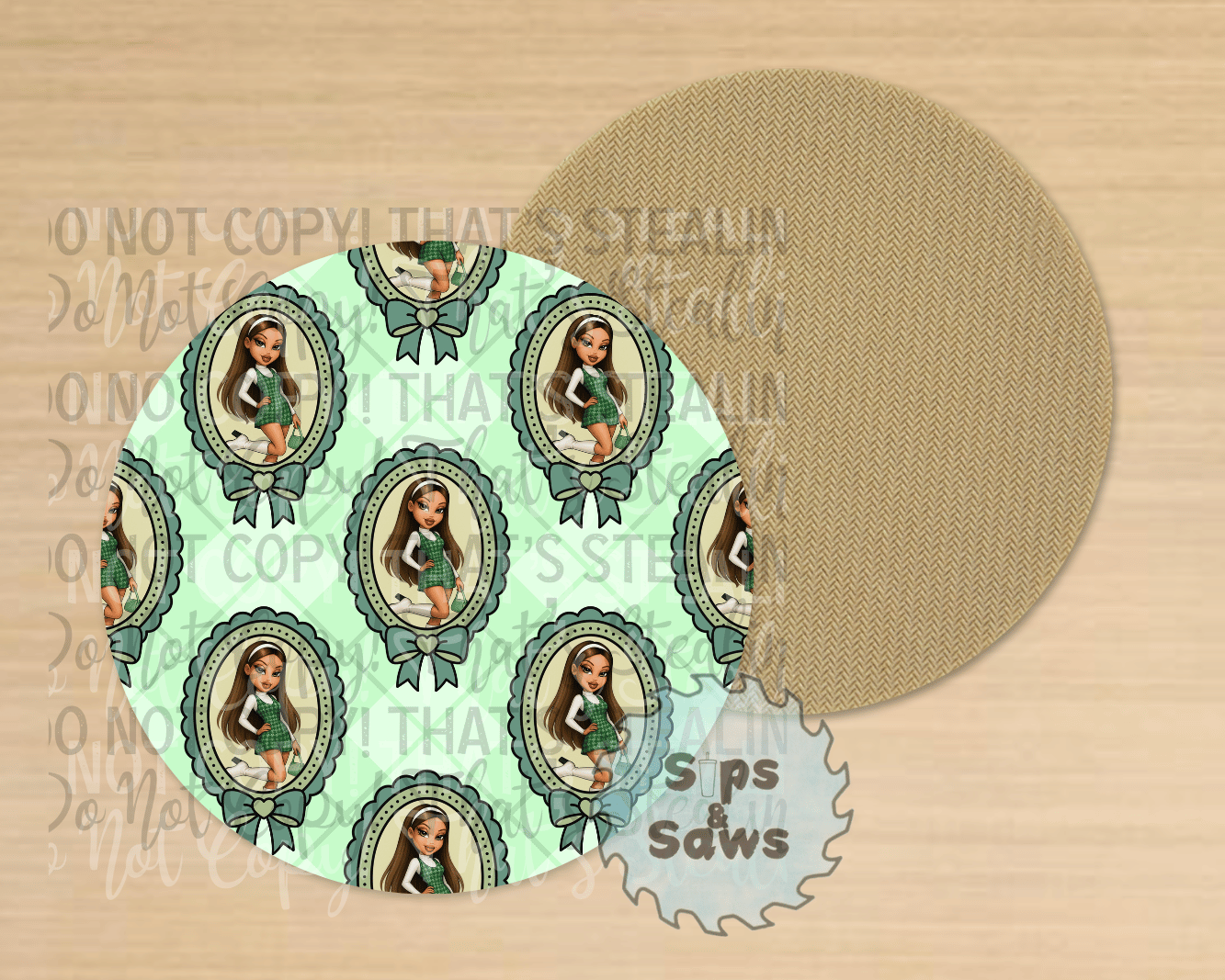 Bratz Green Sublimation Coaster