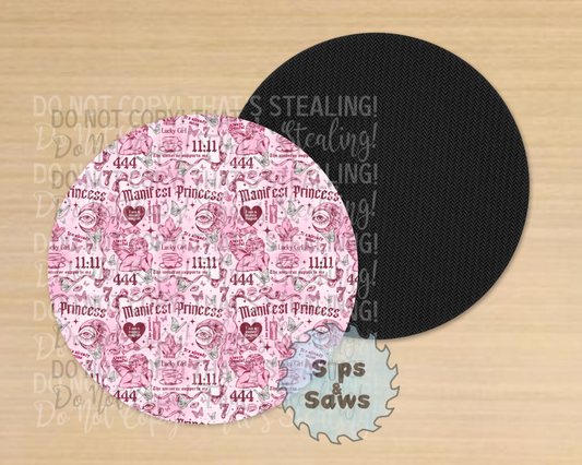Manifest Princess Sublimation Coaster