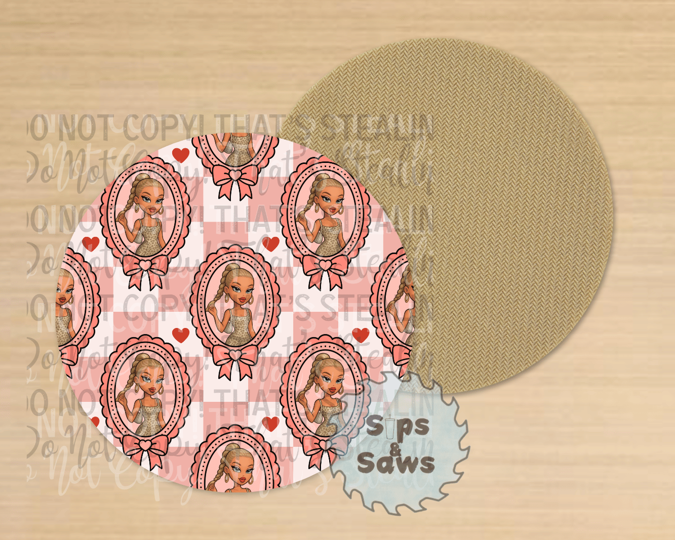 Bratz Pink Sublimation Coaster