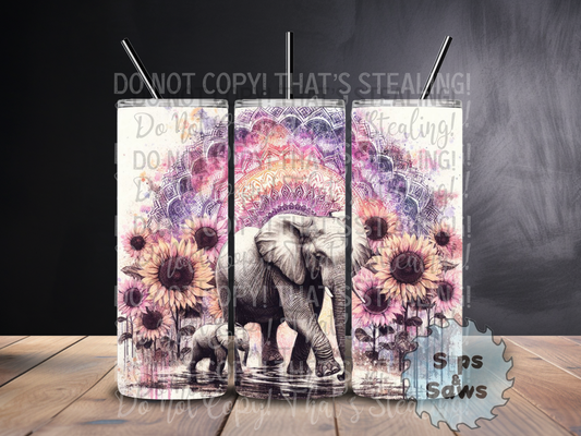 20oz Elephant Sublimation Tumbler