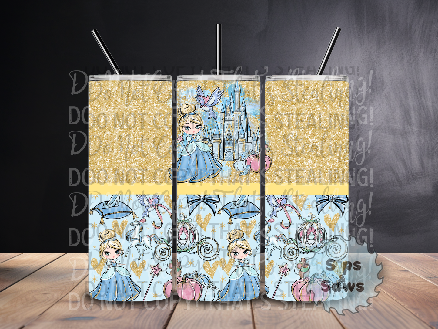 20oz The Glass Slipper Sublimation Tumbler