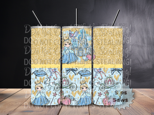 20oz The Glass Slipper Sublimation Tumbler