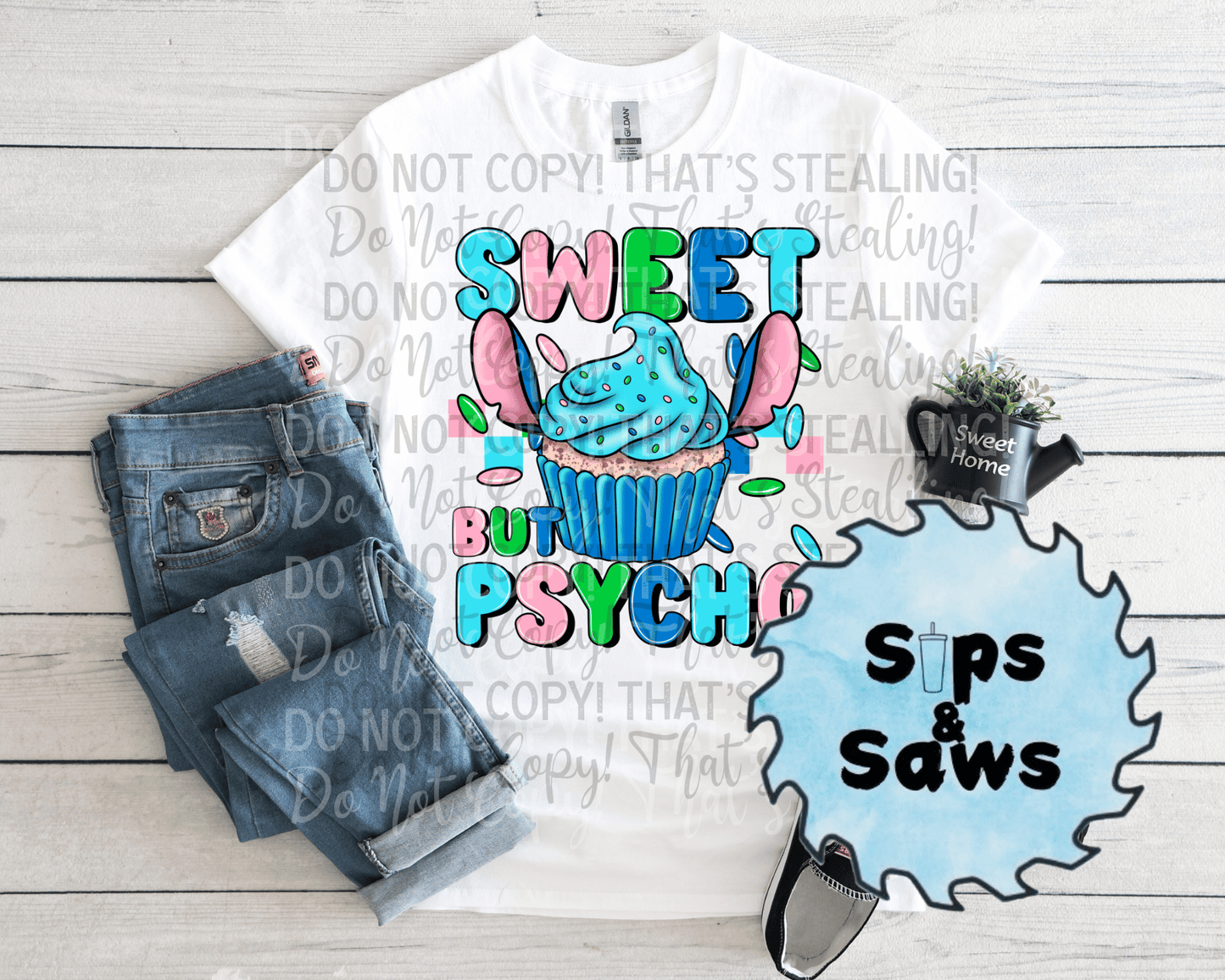 Sweet By Psycho Blue Alien DTF