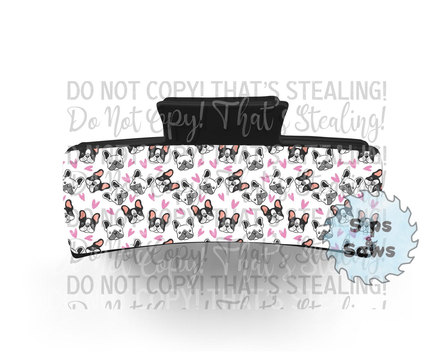 Frenchie Sublimation Hair Clip