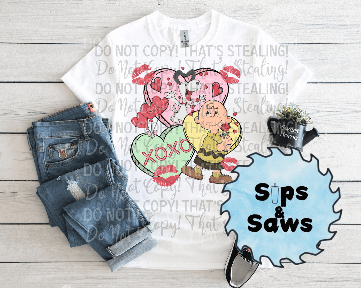 Snoopy Hearts DTF