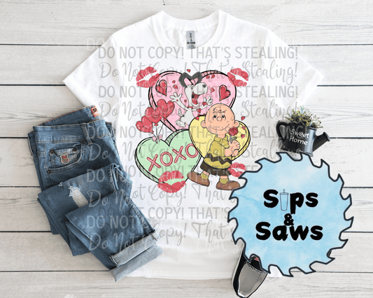 Snoopy Hearts DTF