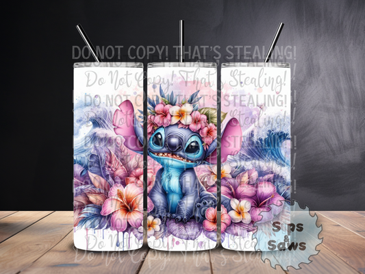 20oz Blue Alien Sublimation Tumbler