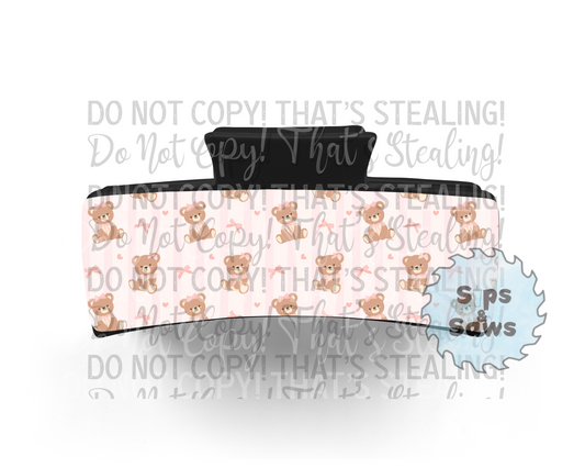 Teddies & Bows Sublimation Hair Clip