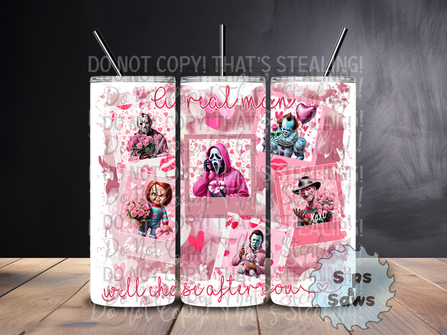 20oz Horror Valentines Sublimation Tumbler