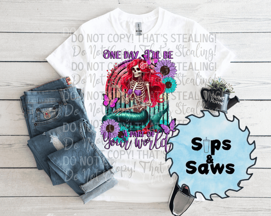 Skull Mermaid DTF