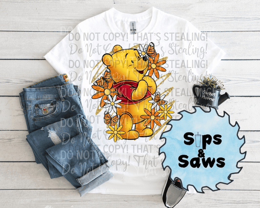 Hunny Bear Scribble DTF
