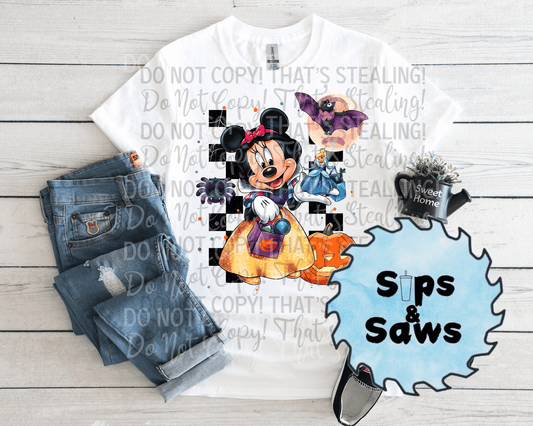 Checkered Snow Mouse DTF