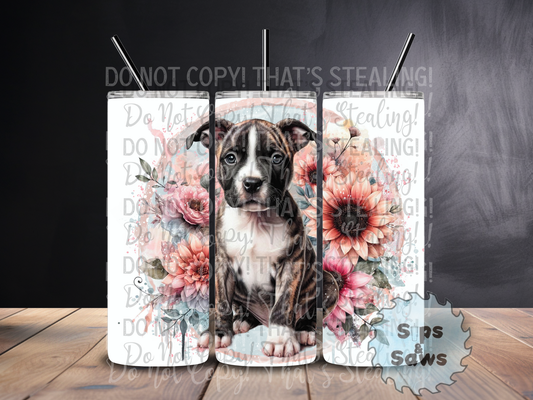 20oz Brindle Staffy Sublimation Tumbler