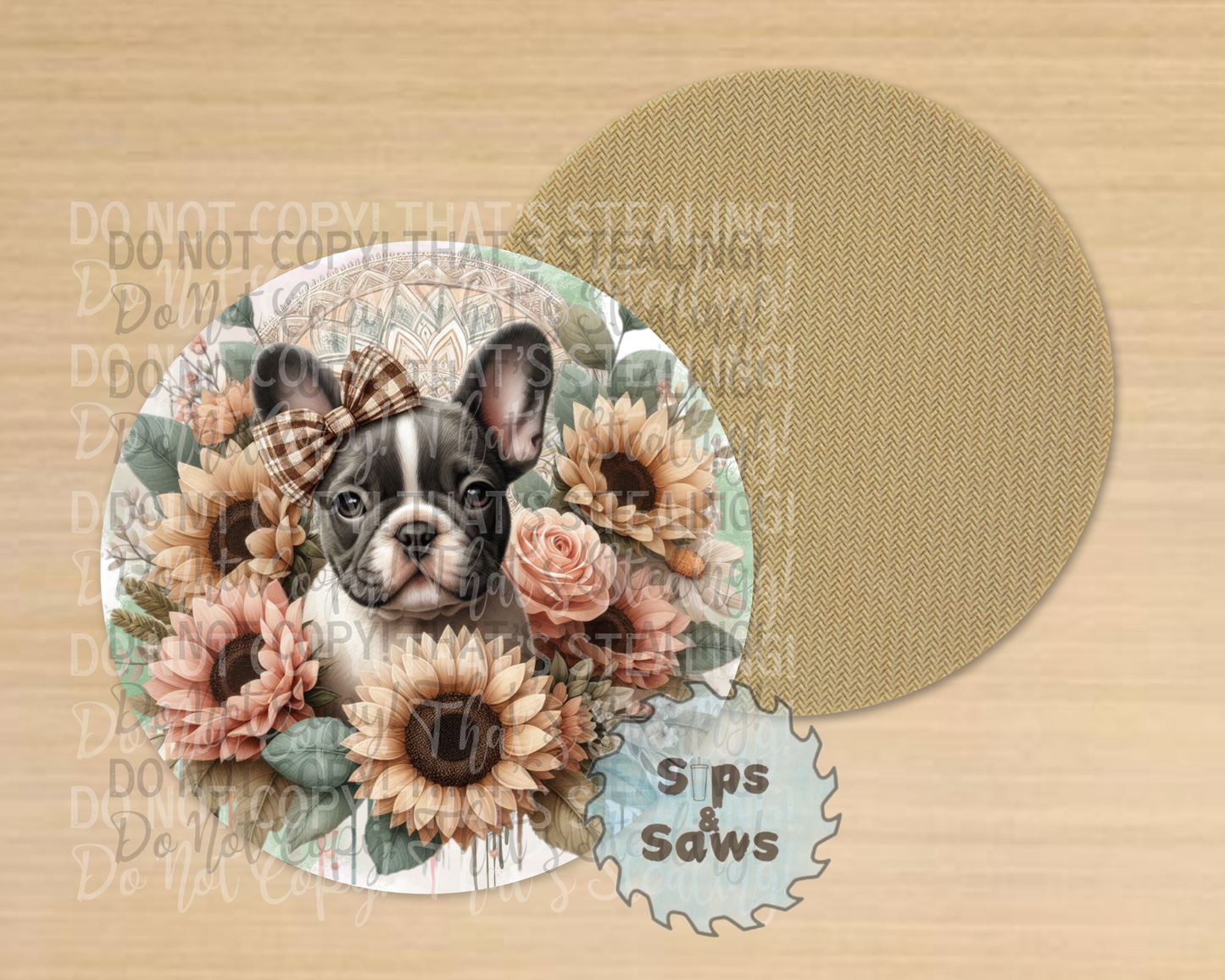 Frenchie Sublimation Coaster