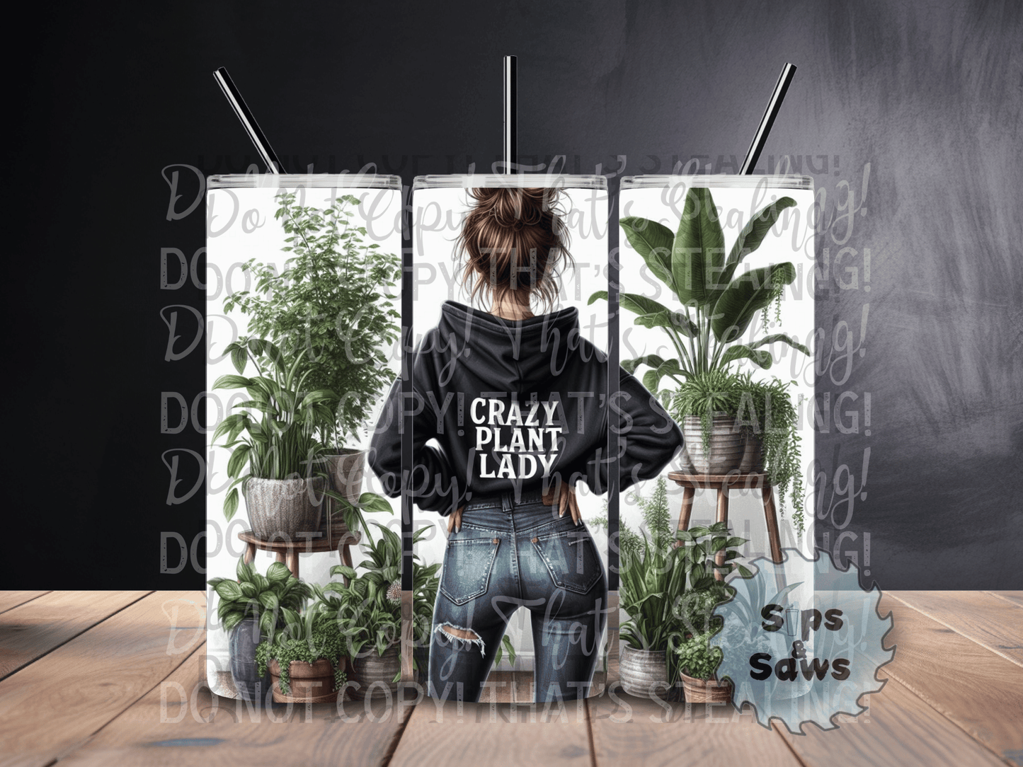 20oz Crazy Plant Lady Tumbler
