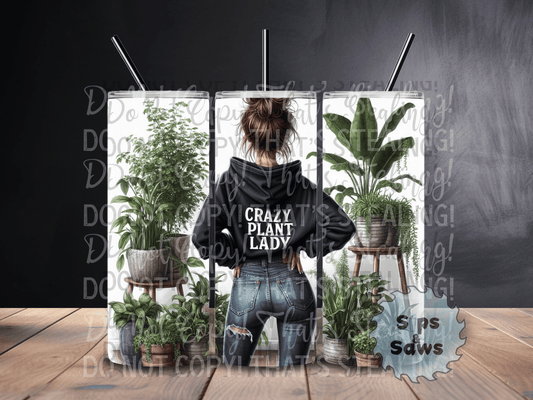 20oz Crazy Plant Lady Tumbler