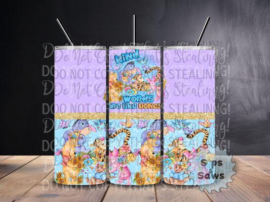 20oz Hunny Bear Sublimation Tumbler