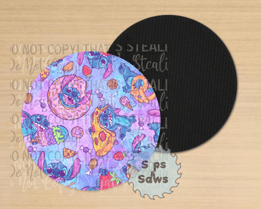 Food Blue Alien Sublimation Coaster