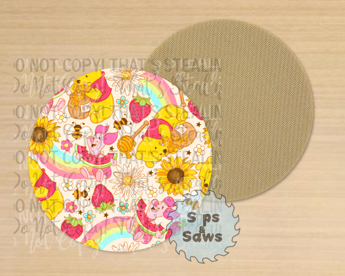 Hunny Bear Sublimation Coaster