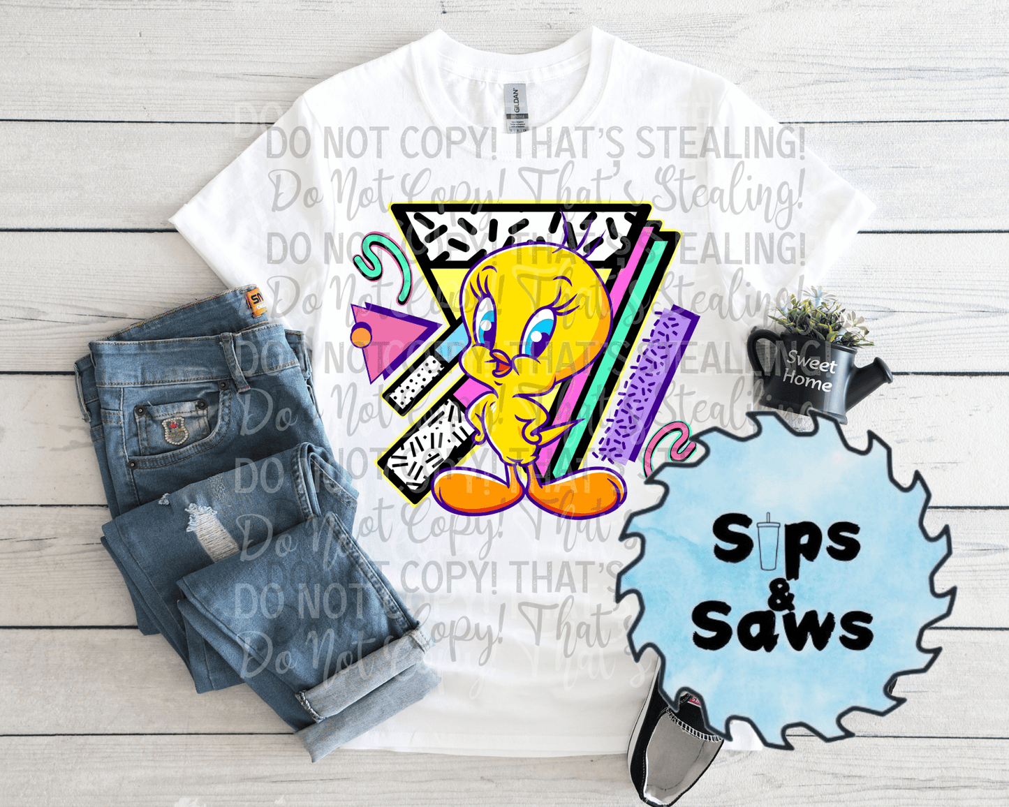 Neon Bird DTF