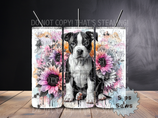 20oz Black Staffy  Sublimation Tumbler