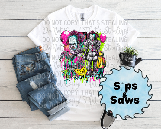 Neon Pennywise DTF