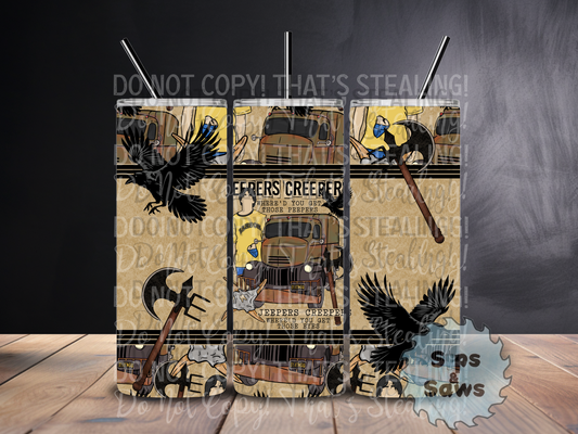 20oz Jeepers Creepers Sublimation Tumbler