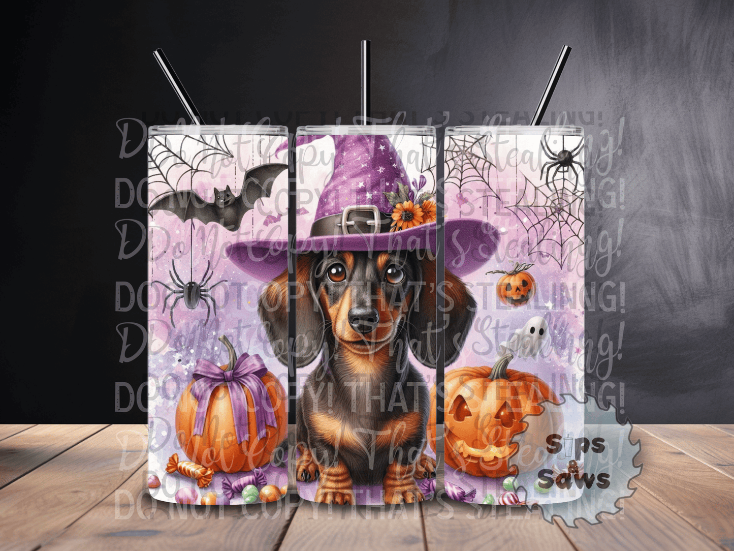 20oz Halloween Dachshund Tumbler