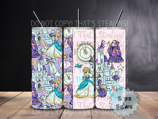 20oz The Glass Slipper Sublimation Tumbler