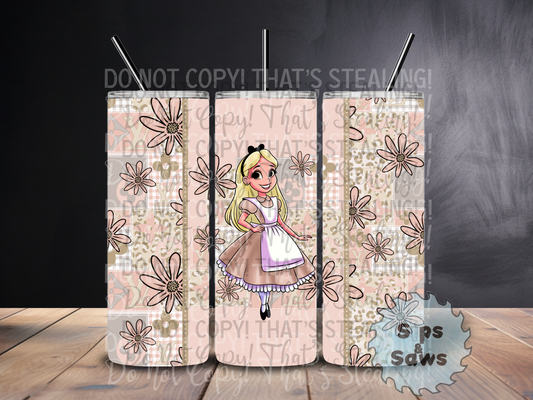 20oz Beige Alice Sublimation Tumbler