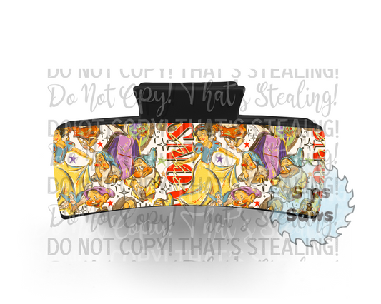 Snow White Sublimation Hair Clip