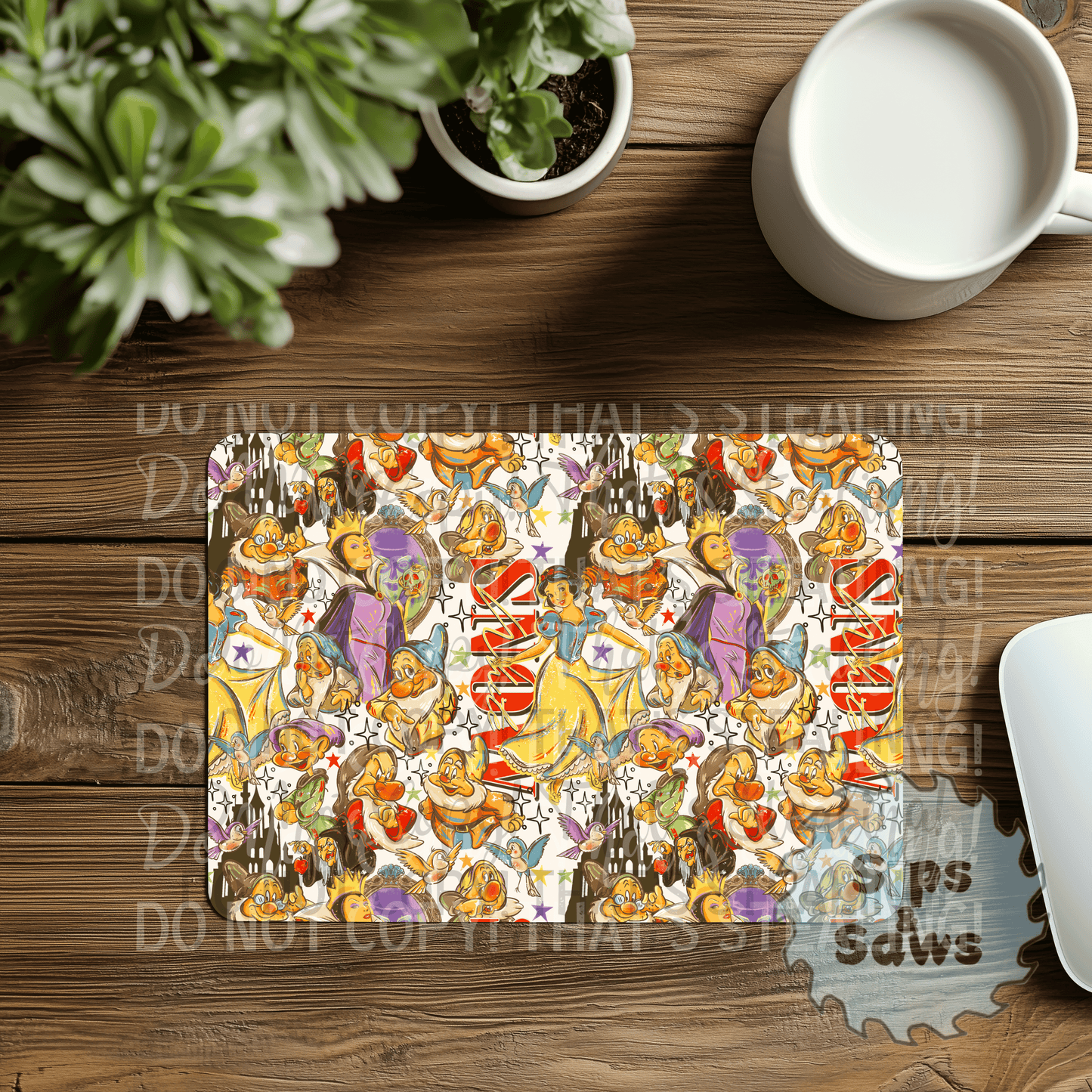 Snow White Sublimation Mouse Pad