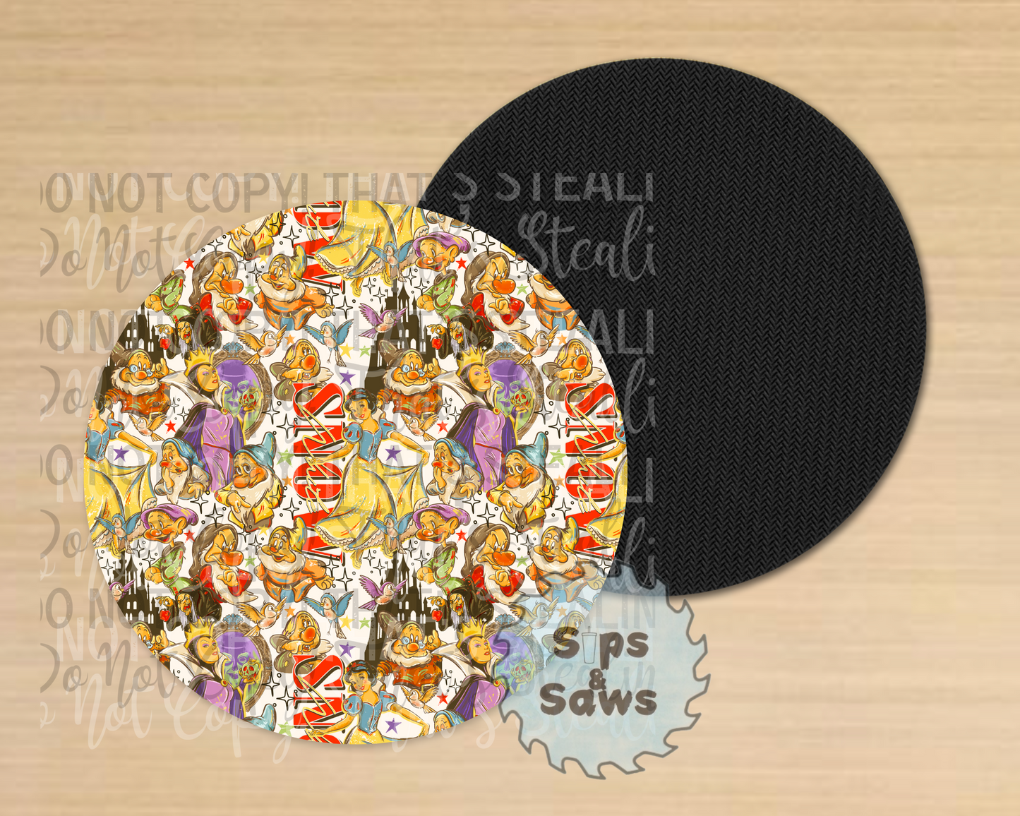 Snow White Sublimation Coaster