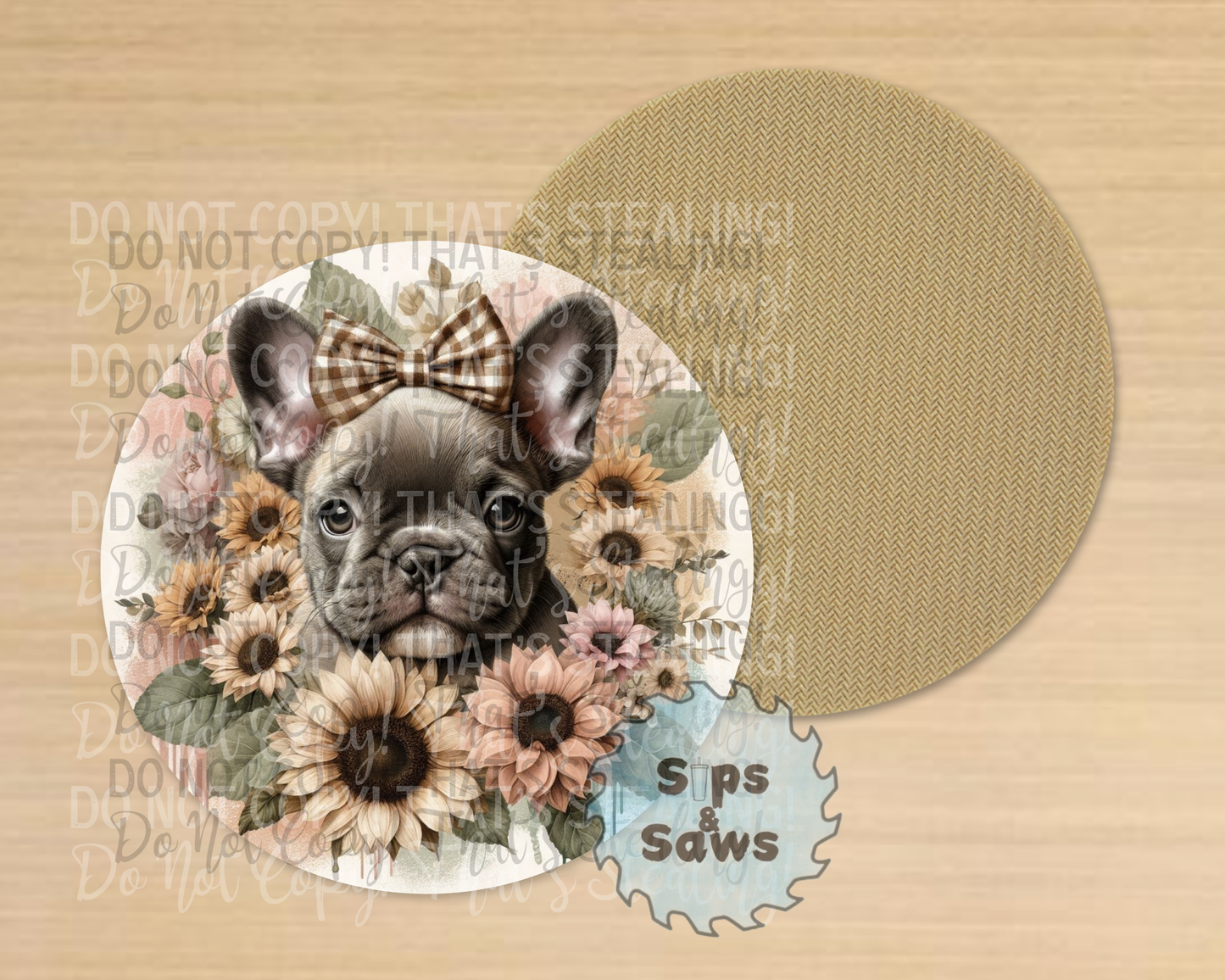 Frenchie Sublimation Coaster