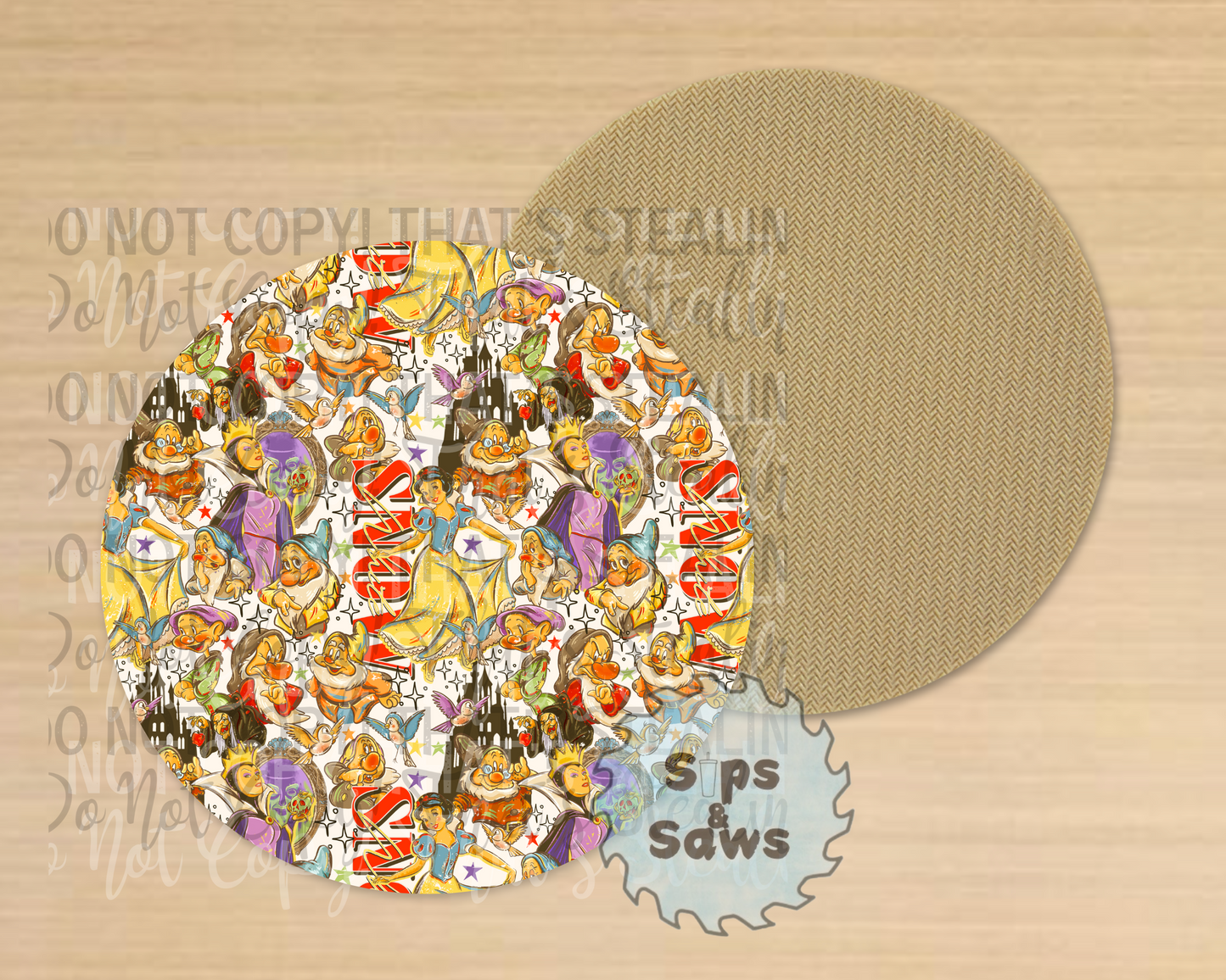 Snow White Sublimation Coaster