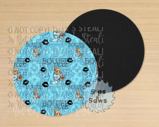 Designer The Glass Slipper Sublimation Coaster