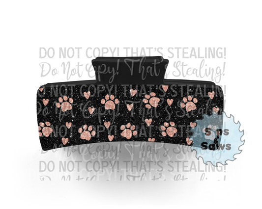 Paw Prints Sublimation Hair Clip