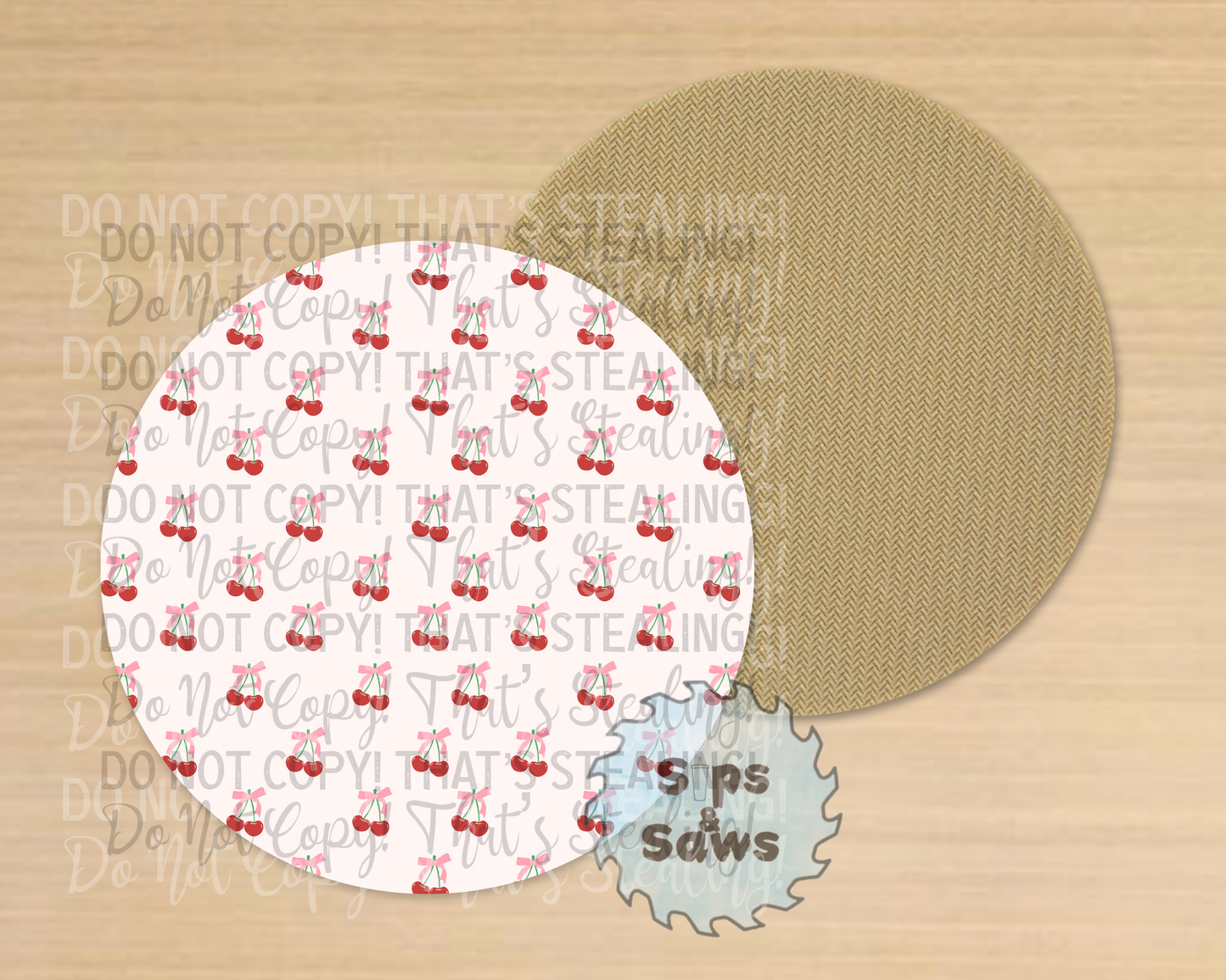 Cherries Sublimation Coaster