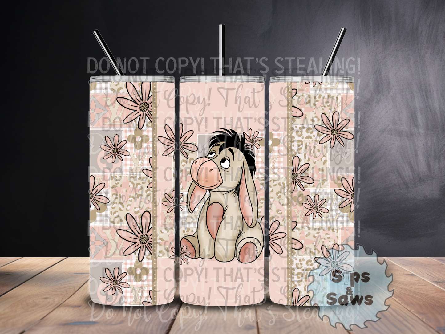 20oz Beige Donkey Sublimation Tumbler