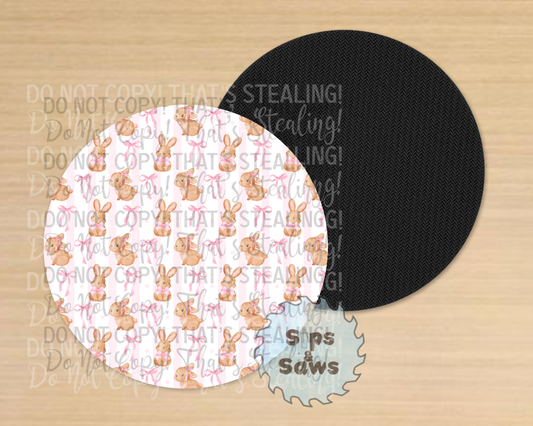 Bunnies & Bows Sublimation Coaster
