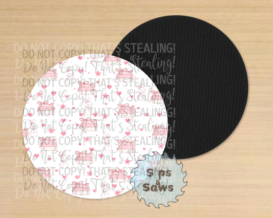 Bunnies & Books Sublimation Coaster