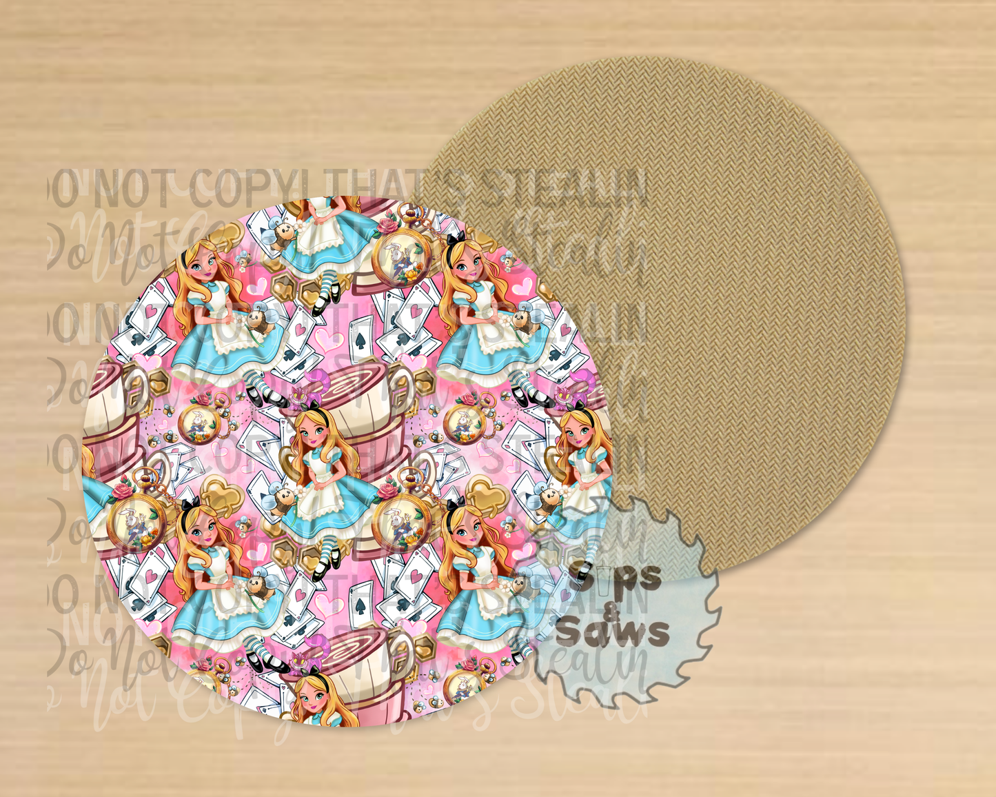 Alice Pink Sublimation Coaster