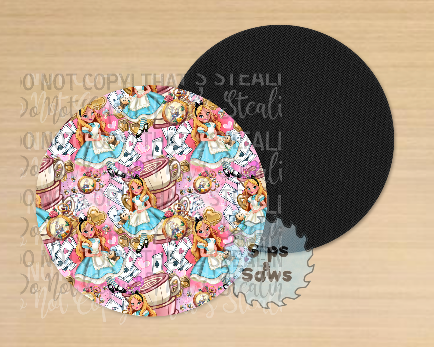 Alice Pink Sublimation Coaster
